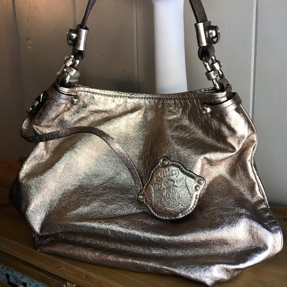 Vintage Juicy Couture metallic leather handbag